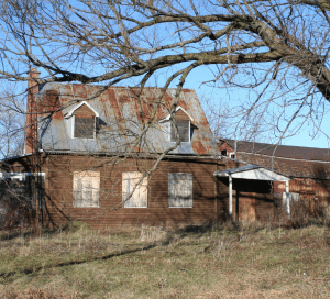 Old abandoned brick house